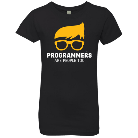 T-Shirts Black / YXS Programmers Are People Too Girls Premium T-Shirt