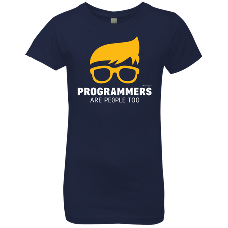 T-Shirts Midnight Navy / YXS Programmers Are People Too Girls Premium T-Shirt