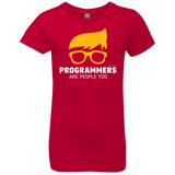 T-Shirts Red / YXS Programmers Are People Too Girls Premium T-Shirt