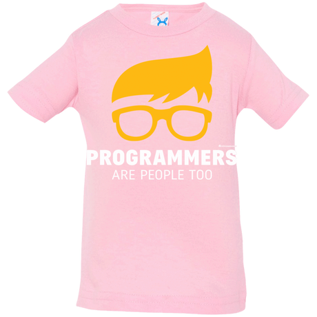 T-Shirts Pink / 6 Months Programmers Are People Too Infant Premium T-Shirt
