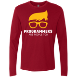 T-Shirts Cardinal / Small Programmers Are People Too Men's Premium Long Sleeve