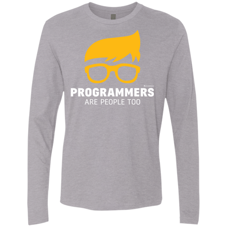 T-Shirts Heather Grey / Small Programmers Are People Too Men's Premium Long Sleeve