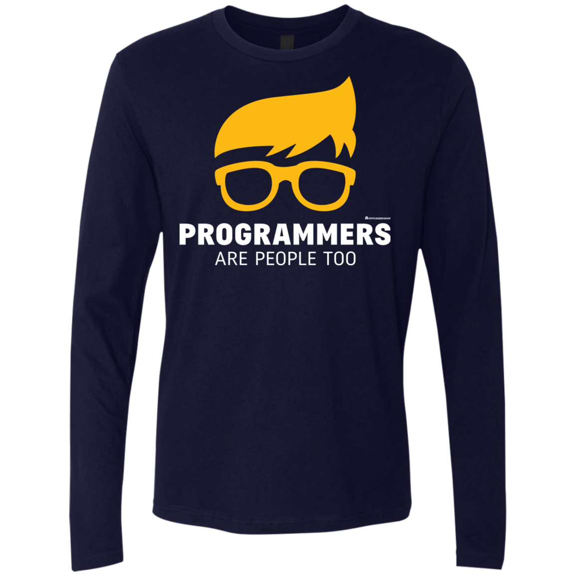 T-Shirts Midnight Navy / Small Programmers Are People Too Men's Premium Long Sleeve