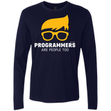 T-Shirts Midnight Navy / Small Programmers Are People Too Men's Premium Long Sleeve
