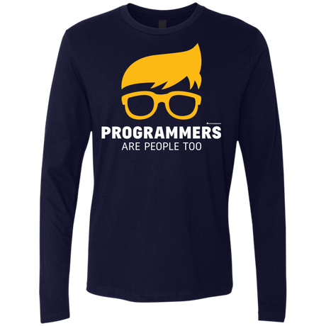 T-Shirts Midnight Navy / Small Programmers Are People Too Men's Premium Long Sleeve