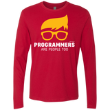 T-Shirts Red / Small Programmers Are People Too Men's Premium Long Sleeve