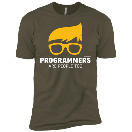 T-Shirts Military Green / X-Small Programmers Are People Too Men's Premium T-Shirt