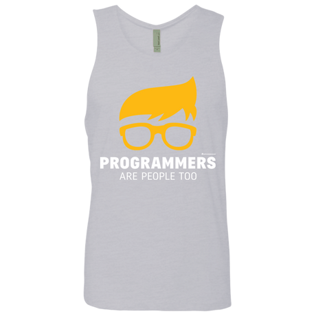 T-Shirts Heather Grey / Small Programmers Are People Too Men's Premium Tank Top