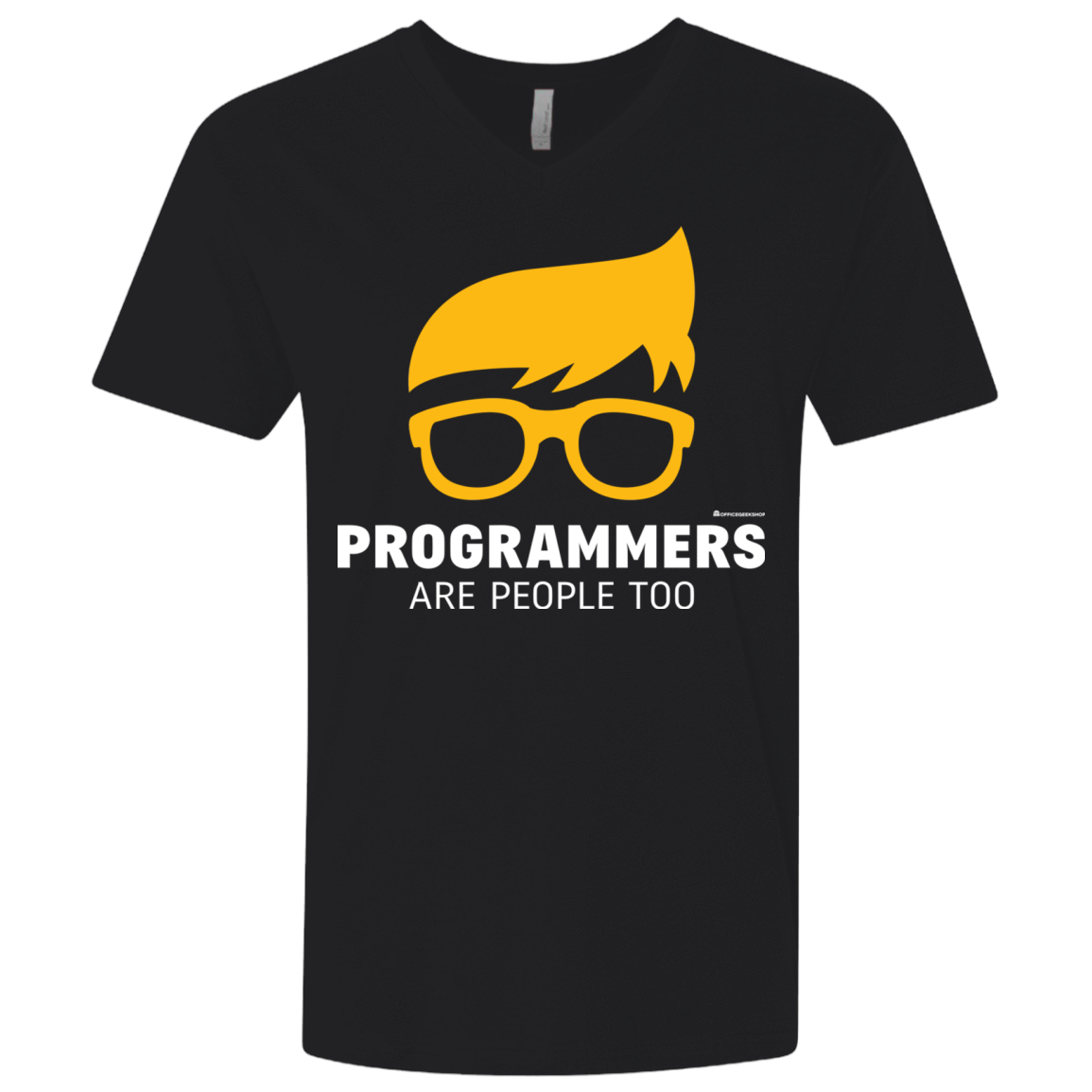 T-Shirts Black / X-Small Programmers Are People Too Men's Premium V-Neck