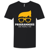 T-Shirts Black / X-Small Programmers Are People Too Men's Premium V-Neck