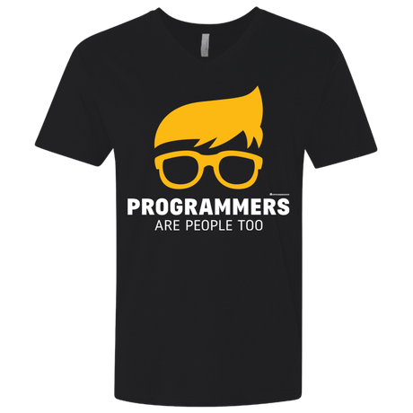 T-Shirts Black / X-Small Programmers Are People Too Men's Premium V-Neck