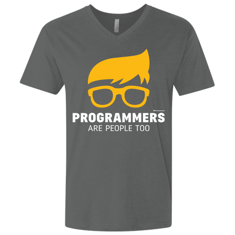 T-Shirts Heavy Metal / X-Small Programmers Are People Too Men's Premium V-Neck