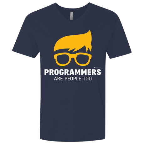 T-Shirts Midnight Navy / X-Small Programmers Are People Too Men's Premium V-Neck