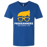 T-Shirts Royal / X-Small Programmers Are People Too Men's Premium V-Neck