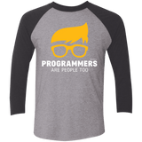 T-Shirts Premium Heather/Vintage Black / X-Small Programmers Are People Too Men's Triblend 3/4 Sleeve