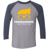 T-Shirts Premium Heather/Vintage Navy / X-Small Programmers Are People Too Men's Triblend 3/4 Sleeve