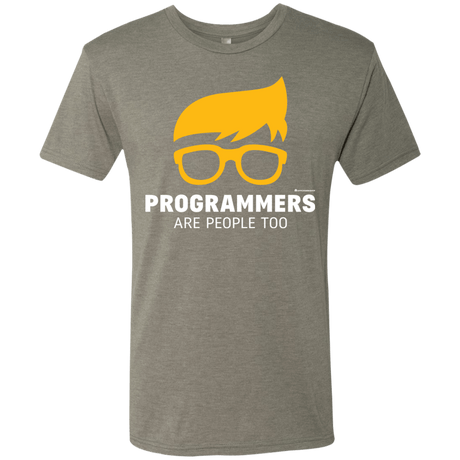T-Shirts Venetian Grey / Small Programmers Are People Too Men's Triblend T-Shirt