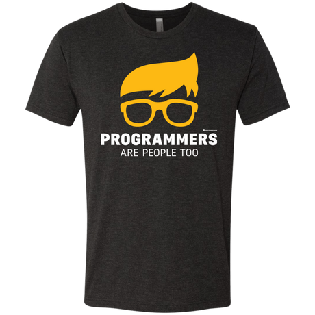 T-Shirts Vintage Black / Small Programmers Are People Too Men's Triblend T-Shirt