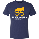 T-Shirts Vintage Navy / Small Programmers Are People Too Men's Triblend T-Shirt