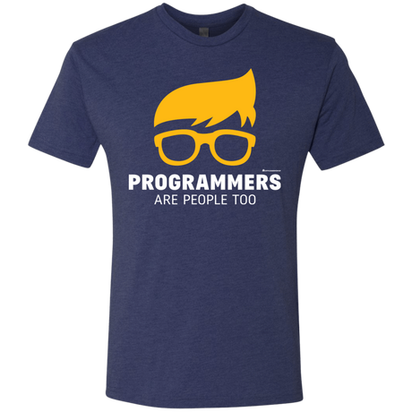T-Shirts Vintage Navy / Small Programmers Are People Too Men's Triblend T-Shirt