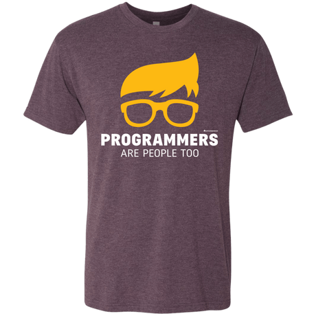 T-Shirts Vintage Purple / Small Programmers Are People Too Men's Triblend T-Shirt