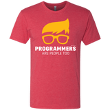 T-Shirts Vintage Red / Small Programmers Are People Too Men's Triblend T-Shirt