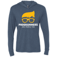 T-Shirts Indigo / X-Small Programmers Are People Too Triblend Long Sleeve Hoodie Tee