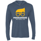 T-Shirts Indigo / X-Small Programmers Are People Too Triblend Long Sleeve Hoodie Tee