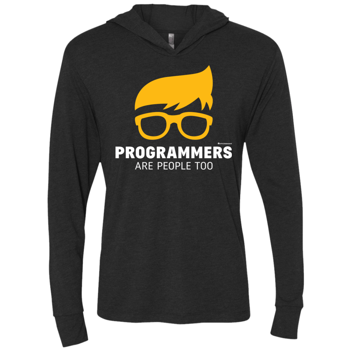 T-Shirts Vintage Black / X-Small Programmers Are People Too Triblend Long Sleeve Hoodie Tee