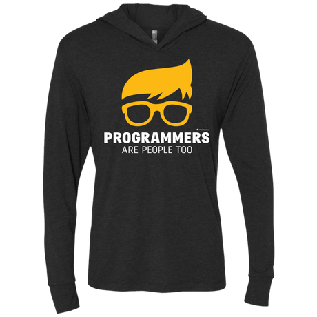 T-Shirts Vintage Black / X-Small Programmers Are People Too Triblend Long Sleeve Hoodie Tee