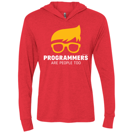 T-Shirts Vintage Red / X-Small Programmers Are People Too Triblend Long Sleeve Hoodie Tee