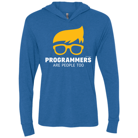 T-Shirts Vintage Royal / X-Small Programmers Are People Too Triblend Long Sleeve Hoodie Tee