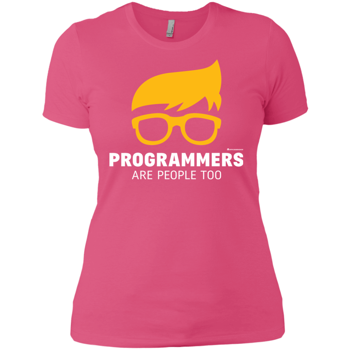T-Shirts Hot Pink / X-Small Programmers Are People Too Women's Premium T-Shirt