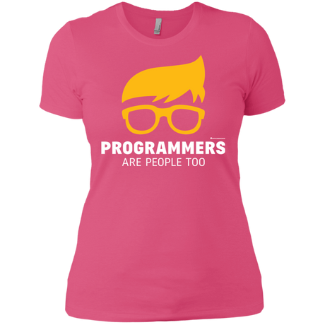 T-Shirts Hot Pink / X-Small Programmers Are People Too Women's Premium T-Shirt