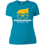 T-Shirts Turquoise / X-Small Programmers Are People Too Women's Premium T-Shirt
