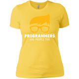 T-Shirts Vibrant Yellow / X-Small Programmers Are People Too Women's Premium T-Shirt