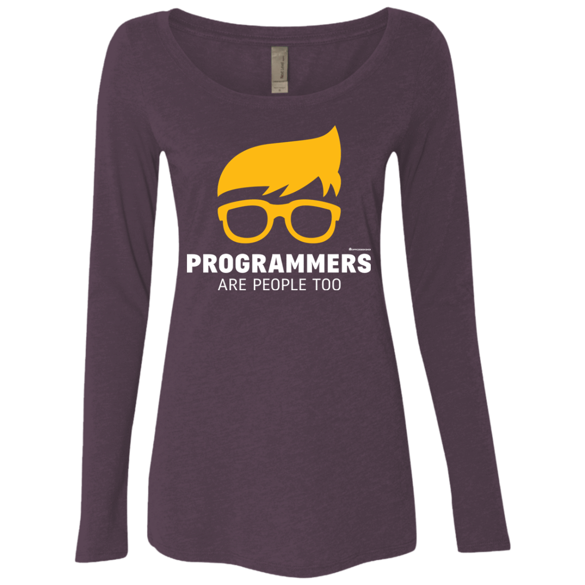 T-Shirts Vintage Purple / Small Programmers Are People Too Women's Triblend Long Sleeve Shirt
