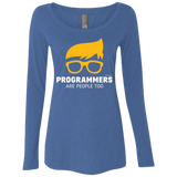 T-Shirts Vintage Royal / Small Programmers Are People Too Women's Triblend Long Sleeve Shirt