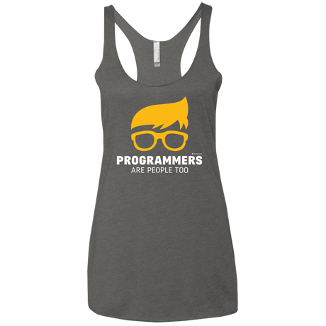 T-Shirts Premium Heather / X-Small Programmers Are People Too Women's Triblend Racerback Tank