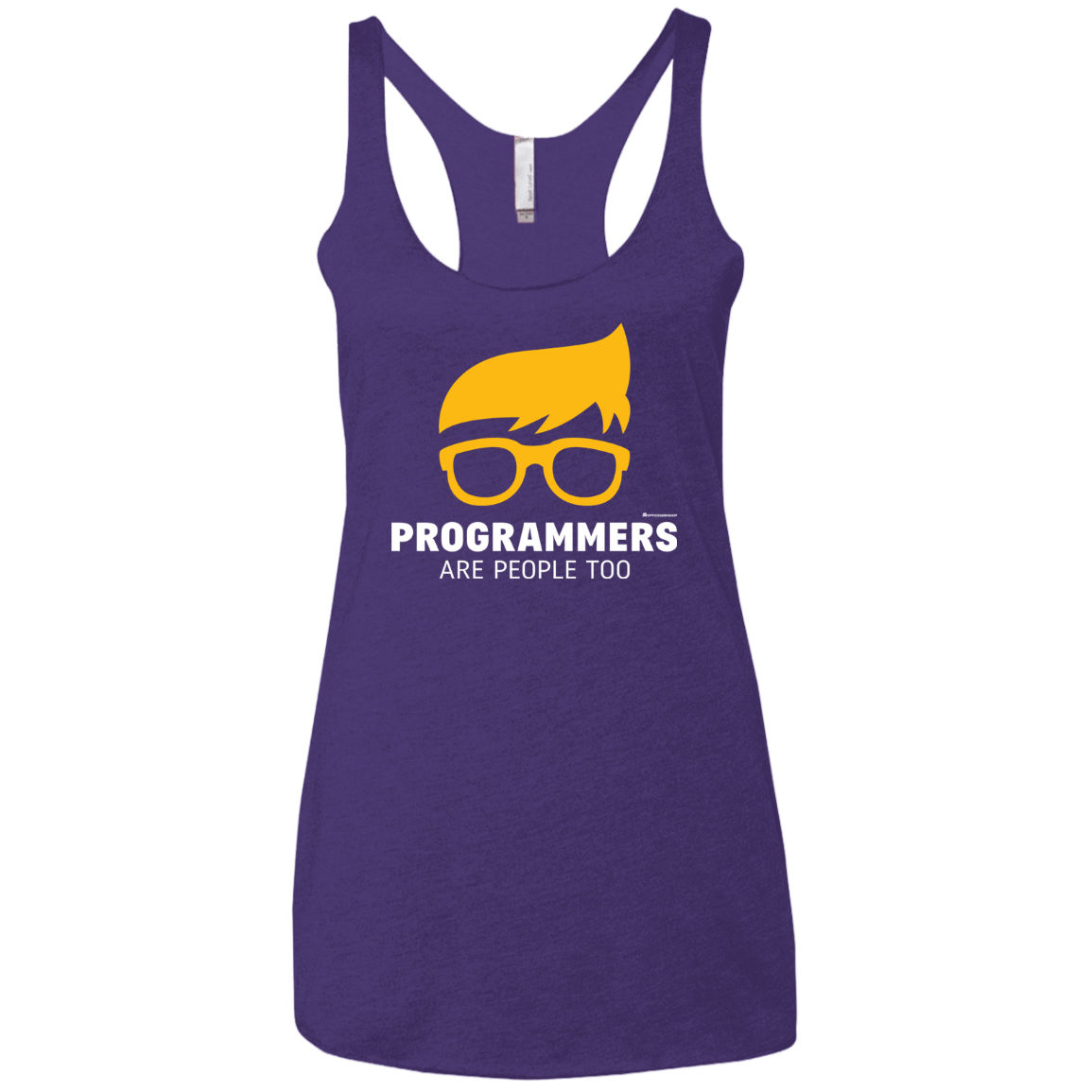T-Shirts Purple Rush / X-Small Programmers Are People Too Women's Triblend Racerback Tank