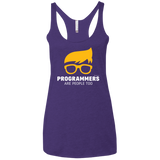 T-Shirts Purple Rush / X-Small Programmers Are People Too Women's Triblend Racerback Tank