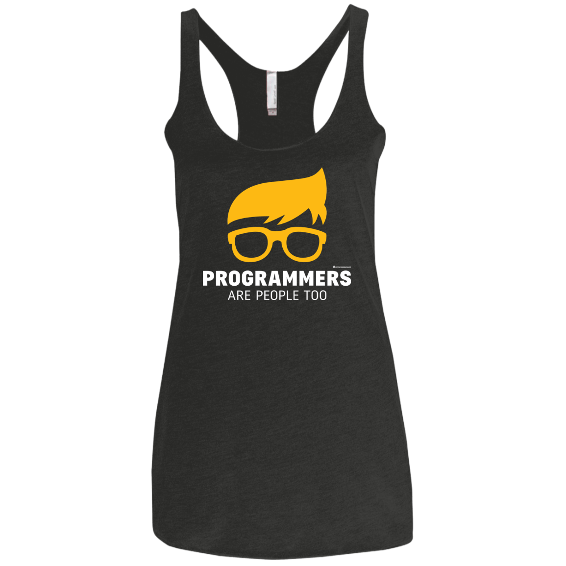T-Shirts Vintage Black / X-Small Programmers Are People Too Women's Triblend Racerback Tank
