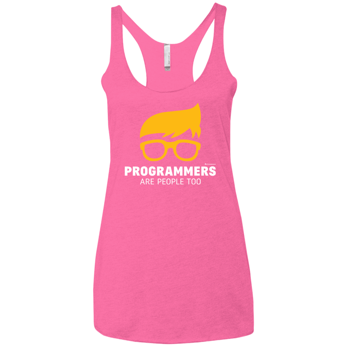 T-Shirts Vintage Pink / X-Small Programmers Are People Too Women's Triblend Racerback Tank