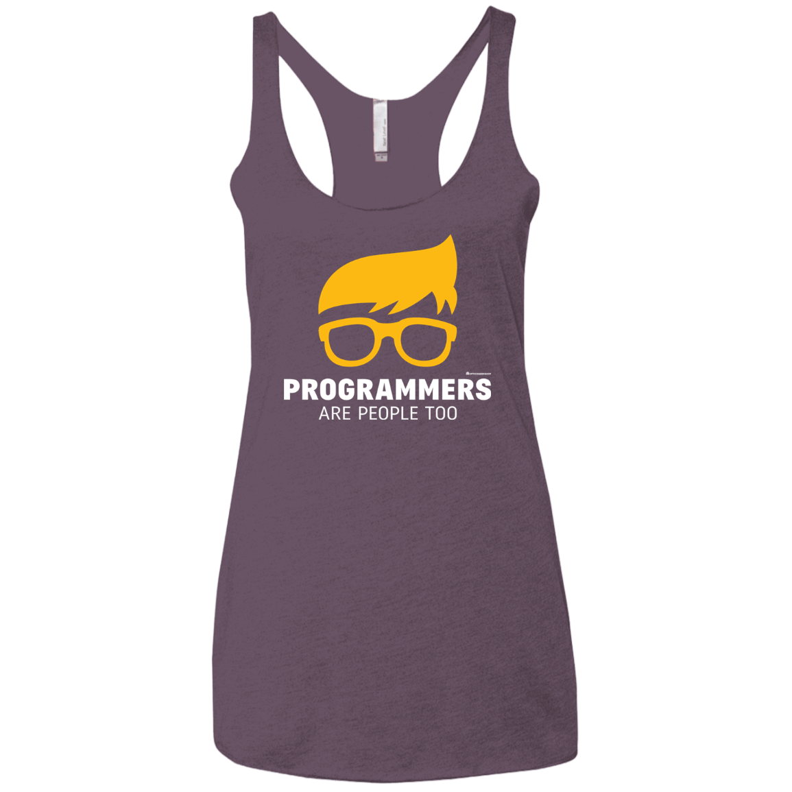 T-Shirts Vintage Purple / X-Small Programmers Are People Too Women's Triblend Racerback Tank