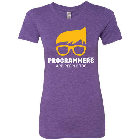 T-Shirts Purple Rush / Small Programmers Are People Too Women's Triblend T-Shirt