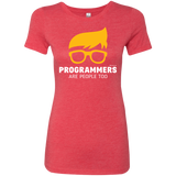 T-Shirts Vintage Red / Small Programmers Are People Too Women's Triblend T-Shirt