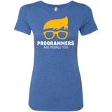 T-Shirts Vintage Royal / Small Programmers Are People Too Women's Triblend T-Shirt