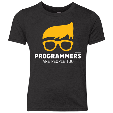 T-Shirts Vintage Black / YXS Programmers Are People Too Youth Triblend T-Shirt