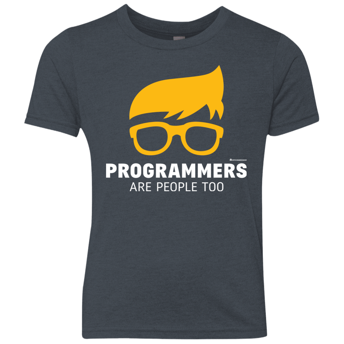 T-Shirts Vintage Navy / YXS Programmers Are People Too Youth Triblend T-Shirt