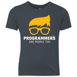 T-Shirts Vintage Navy / YXS Programmers Are People Too Youth Triblend T-Shirt